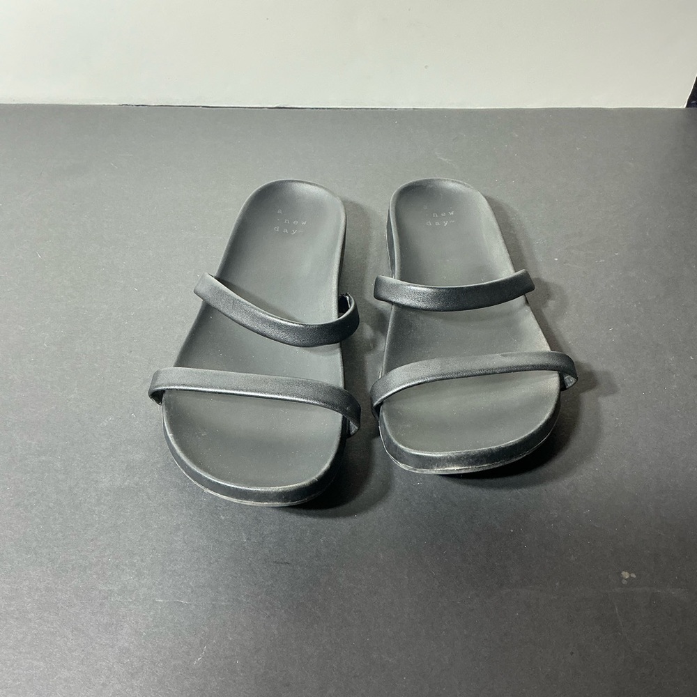 Black Slide Sandals - Picture 5 of 5